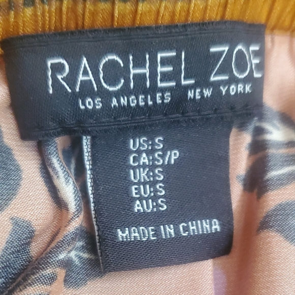 Rachel Zoe Boho Salmon & Black Botanical Print Maxi Skirt Size Small - Picture 2 of 10